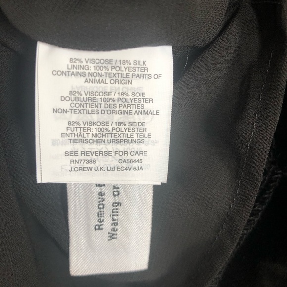 NWT J.Crew Black Silk Blend Velvet Tank Top XL - Picture 4 of 7